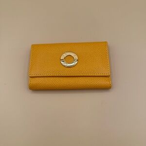 Celine Yellow Leather 6 Ring Keyholder Key Case Cardholder Wallet